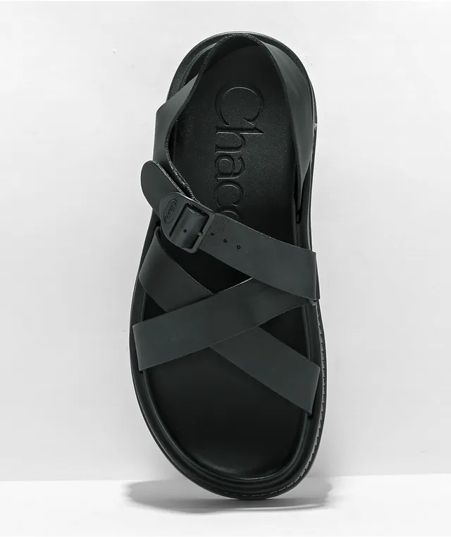 Chaco Classic Leather Flip Black Sandals