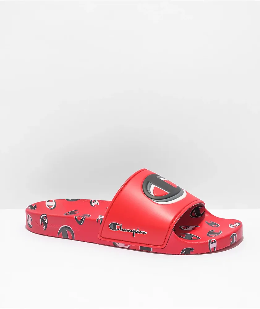 NWT Champion Men's IPO Red Slide Sandals | Gold slides sandals, Red slides,  Slide sandals