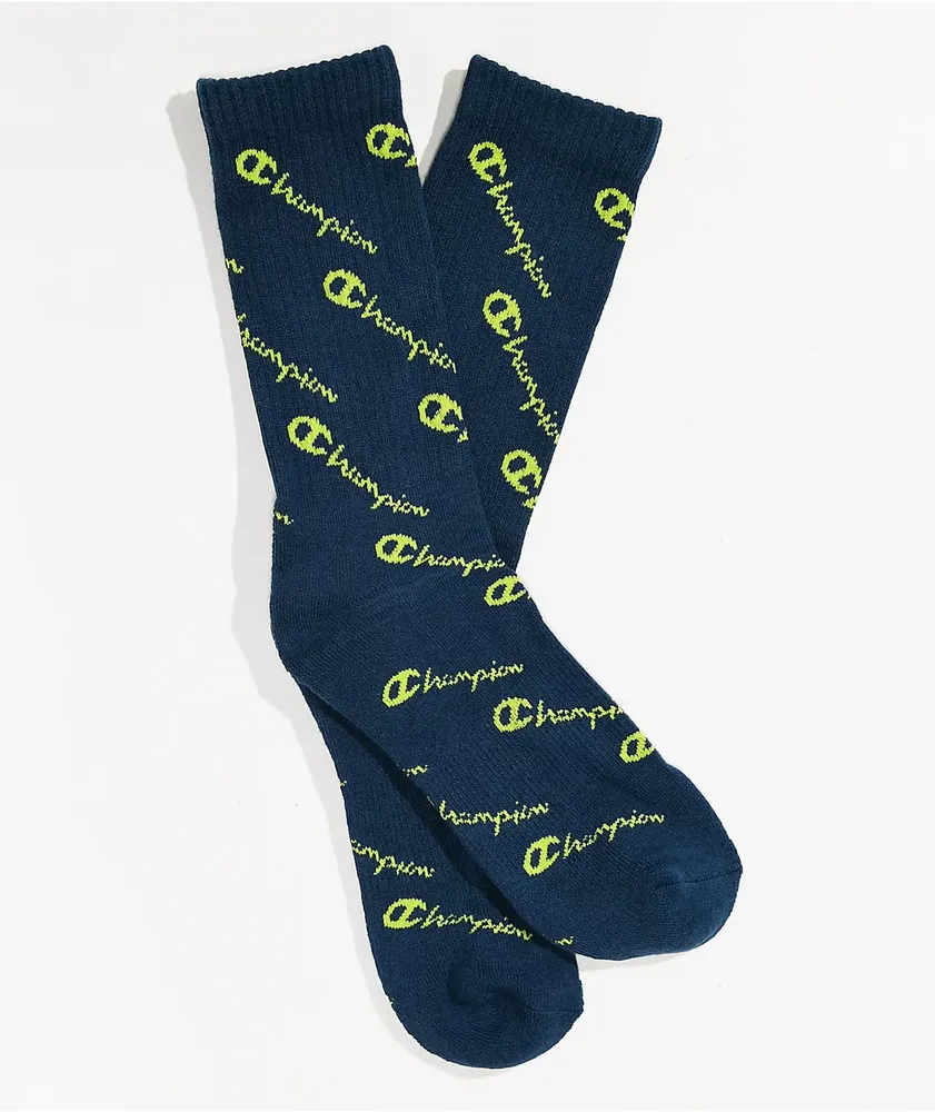 Champion All Over Print Jetson Blue Crew Socks