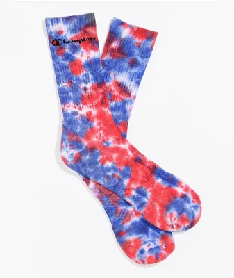 Champion BMX Surf The Web Scarlet Tie Dye Crew Socks