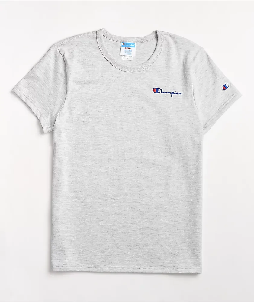 Champion Boyfriend Fit Silver Grey T-Shirt