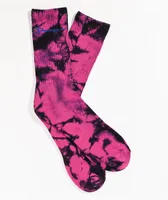 Champion C-Life Blue & Fuchsia Tie Dye Crew Socks