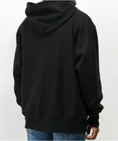 Champion Chenille Ombre Logo Reverse Weave Black Hoodie