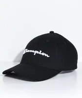 Champion Classic Twill Black Strapback Hat