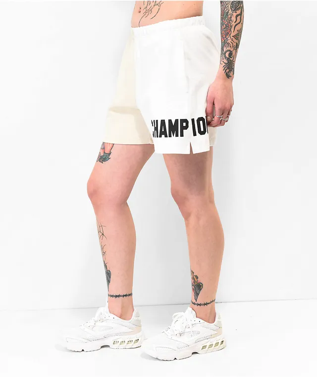 Champion Lightweight Lemon Glacier Blue, & Purple Tie Dye Sweat Shorts