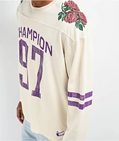 Champion Cream & Purple Long Sleeve T-Shirt