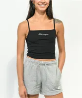 Champion Everyday Black Crop Cami Tank Top