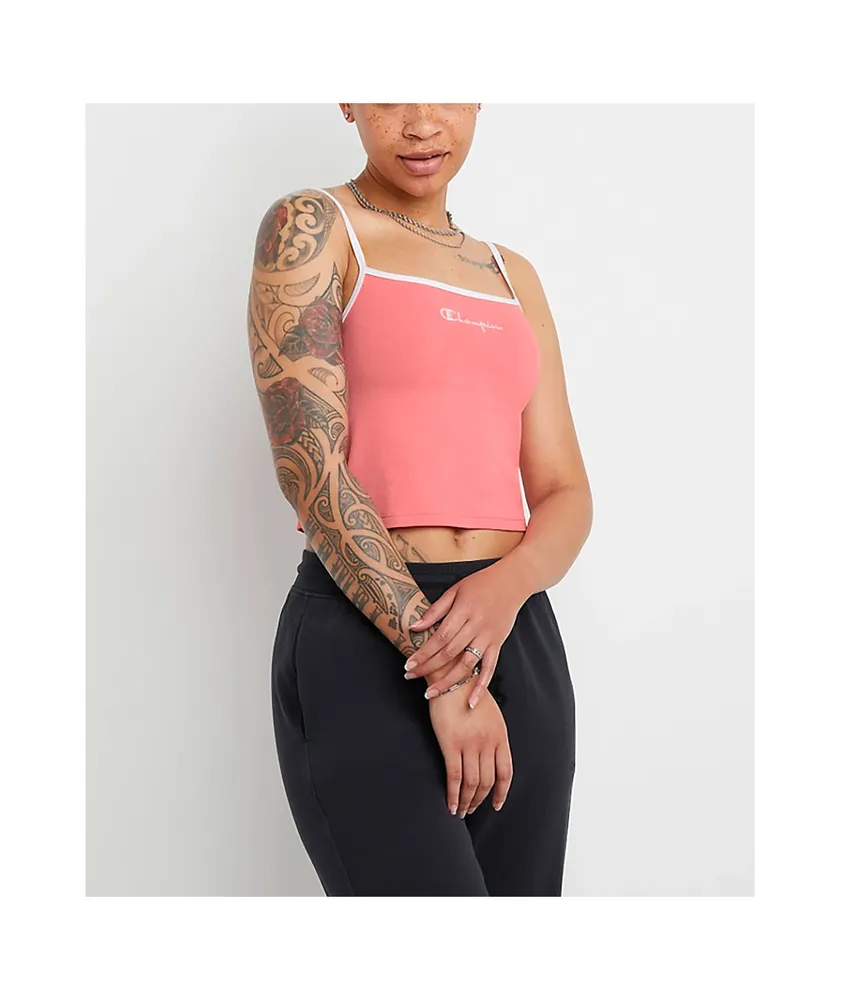 Champion Everyday Pink Crop Cami Tank Top