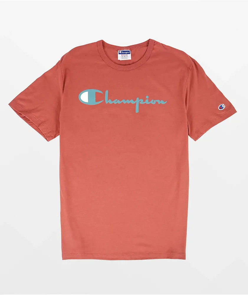 Champion Heritage Script Red & Blue T-Shirt