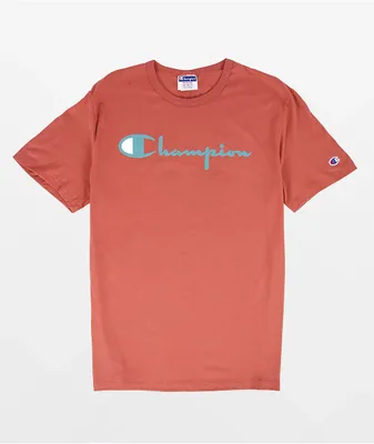 Champion Heritage Script Red & Blue T-Shirt