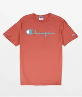 Champion Heritage Script Red & Blue T-Shirt