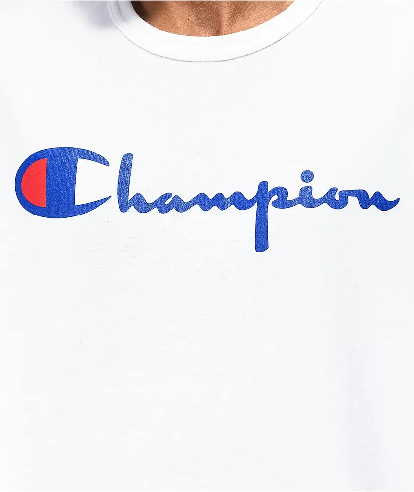 Champion Heritage Script White T-Shirt