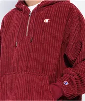 Champion Hi Pile Cardinal Corduroy Fleece Hoodie