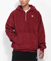 Champion Hi Pile Cardinal Corduroy Fleece Hoodie