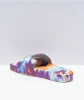 Champion IPO Magenta, Orange & Blue Tie Dye Slide Sandals