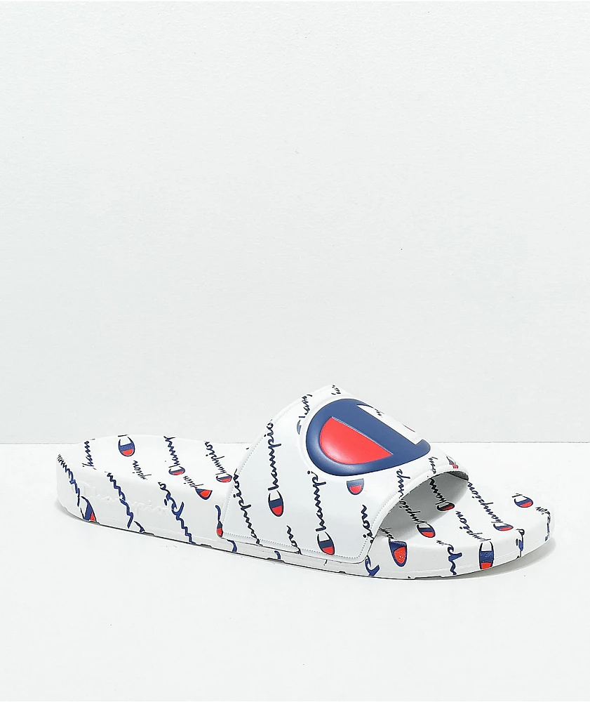 Champion IPO Repeat White Slide Sandals