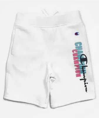 Champion Kids' Logo White Sweat Shorts