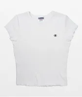 Champion Lettuce Edge White Crop T-Shirt