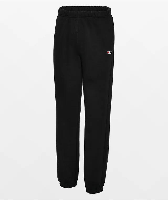 Champion Reverse Weave Small Logo Black Sweatpants