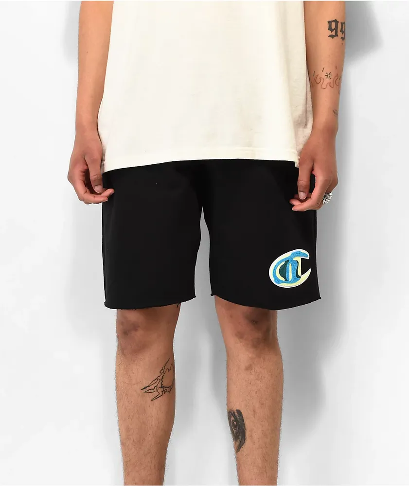 Champion Reverse Weave Black Cutoff Sweat Shorts