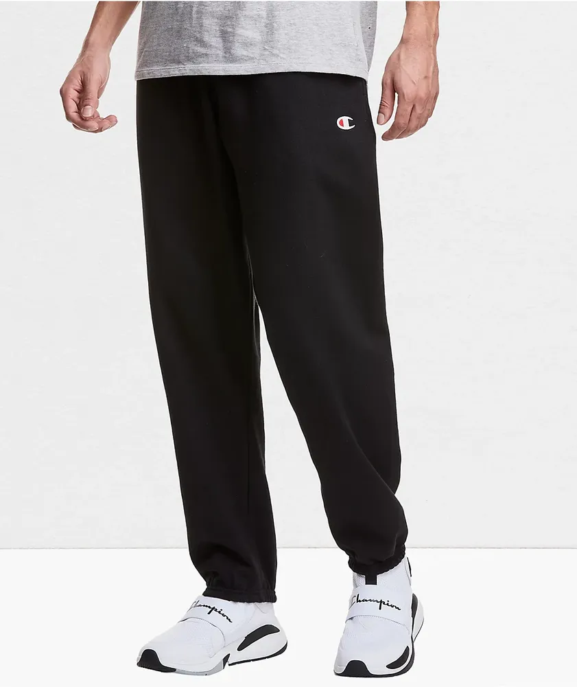 Champion Reverse Weave Black Sweatpants