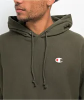 Champion Reverse Weave C Logo Acadia Green Hoodie