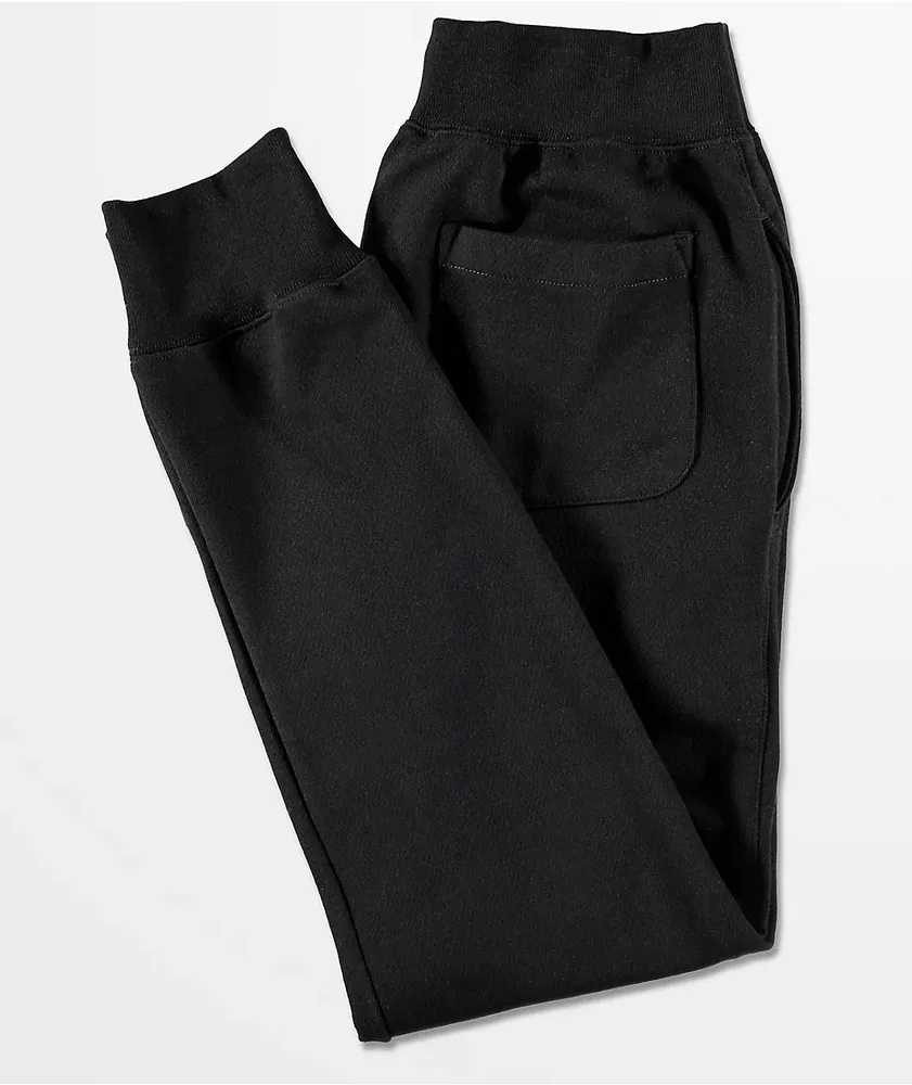 Champion Reverse Weave C Logo Black Jogger Pants