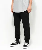 Champion Reverse Weave C Logo Black Jogger Pants