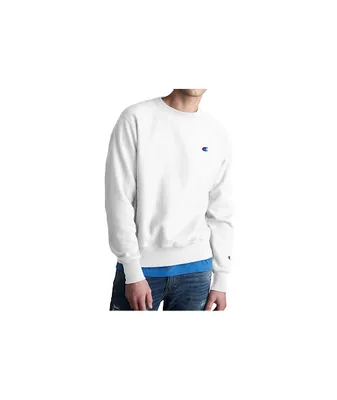 Champion Reverse Weave C-Logo White Crewneck Sweatshirt