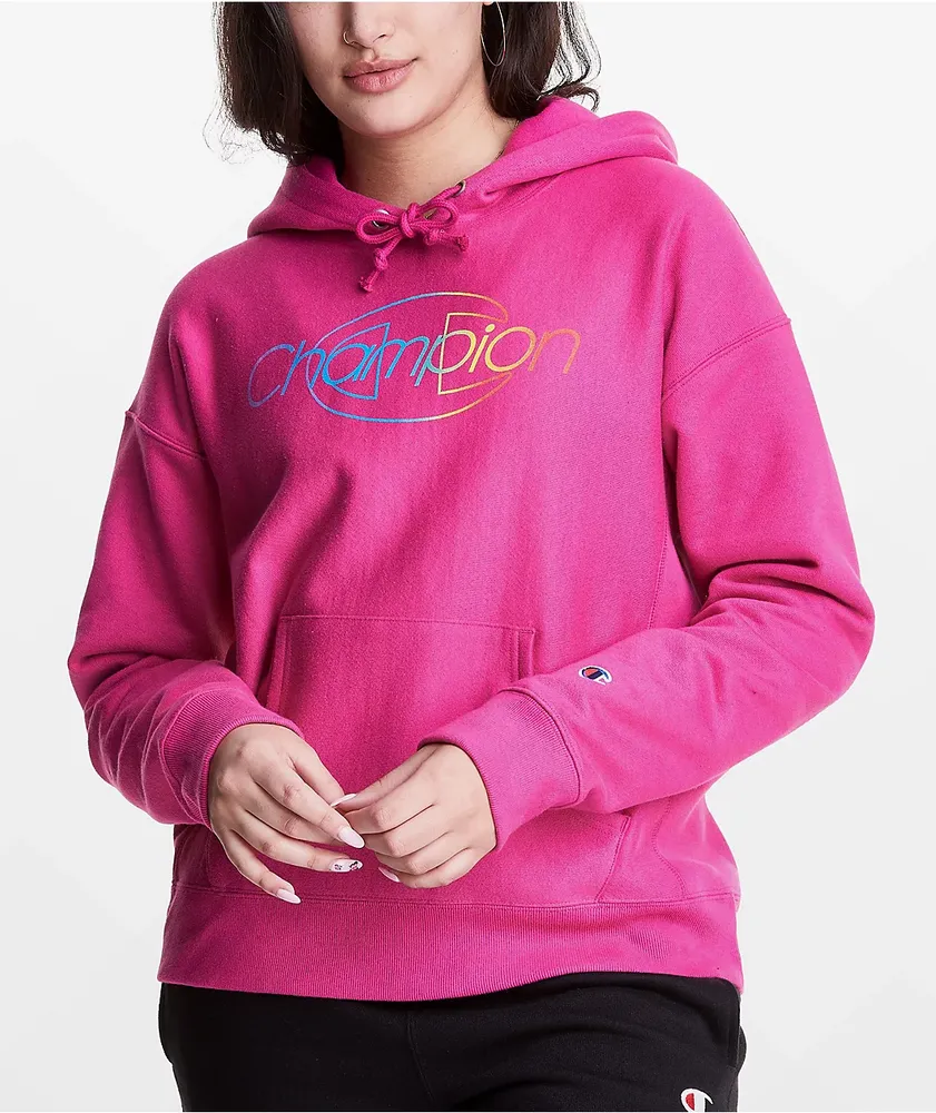 Champion Reverse Weave Gradient Pink Hoodie