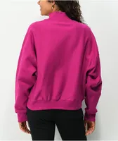 Champion Reverse Weave Inari Purple Crop Mock Neck Sweatshirt