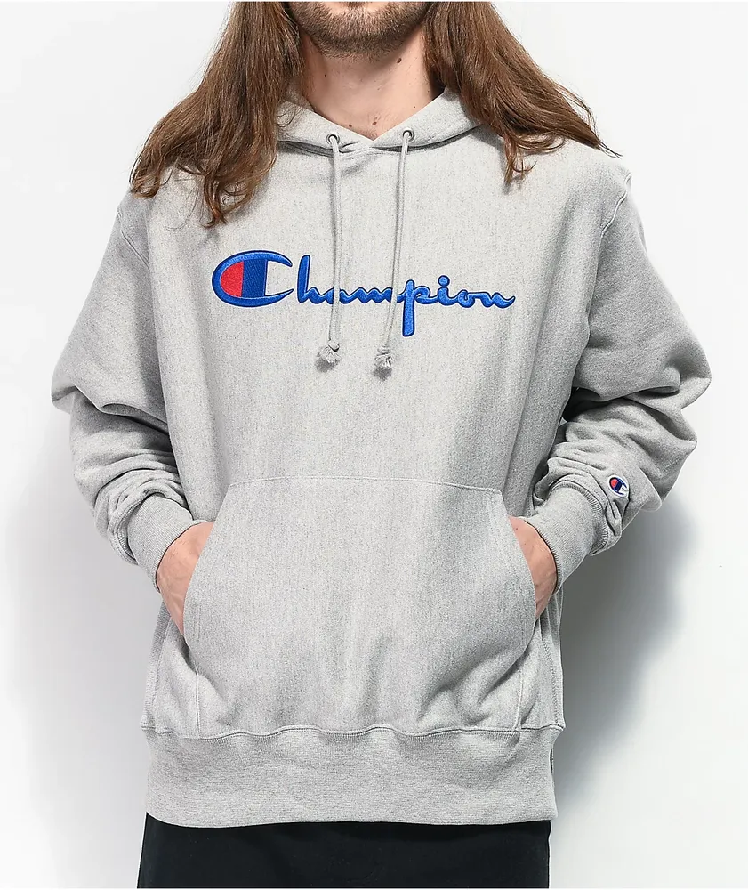 Champion Reverse Weave Pullover Hoodie, Chenille Logo 
