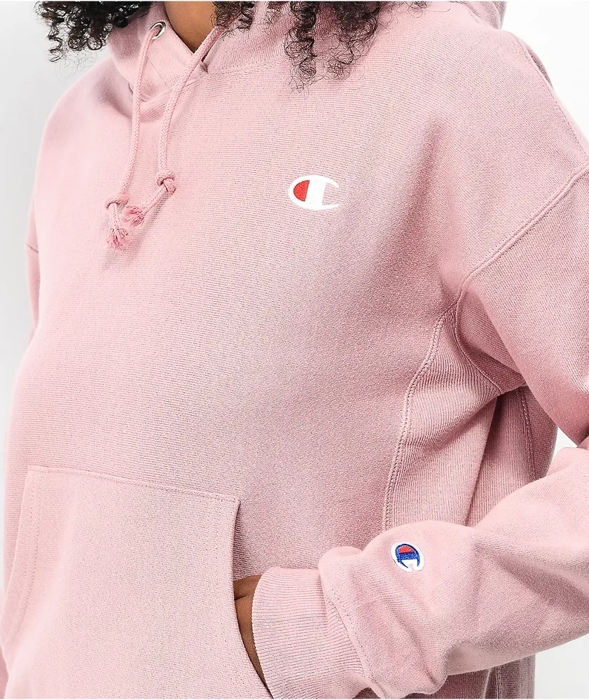 Champion Reverse Weave Pink Beige Hoodie