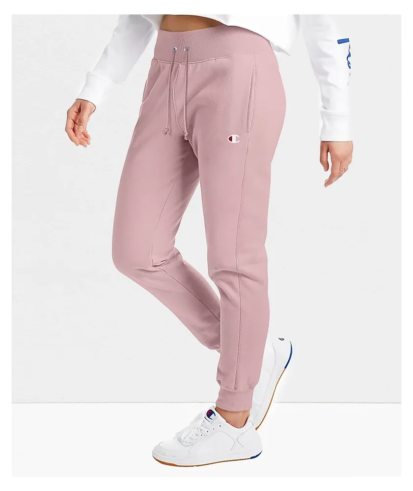 Champion Reverse Weave Pink Beige Jogger Sweatpants