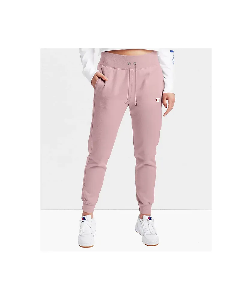 Champion Reverse Weave Pink Beige Jogger Sweatpants