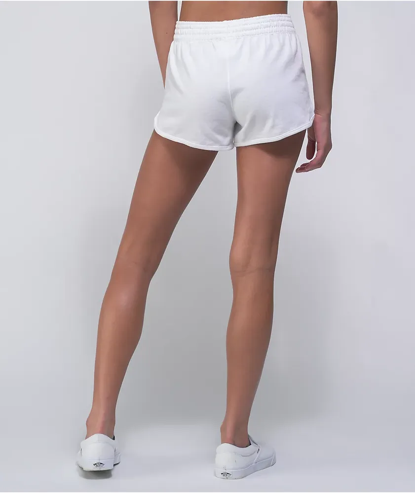 Champion Reverse Weave Side Split White Gym Shorts