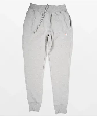 Champion Reverse Weave Small C Grey Sweatpants