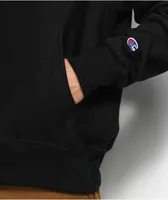Champion Reverse Weave Small Logo Black Hoodie