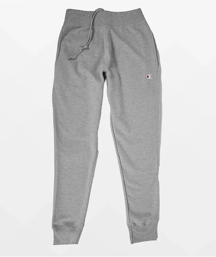 Champion Reverse Weave Small Logo Grey Sweatpants