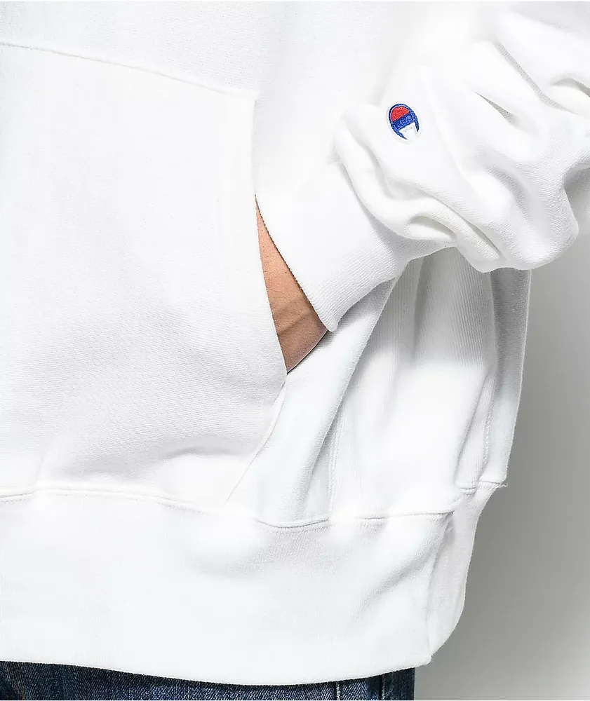 Champion Reverse Weave White Pullover Hoodie