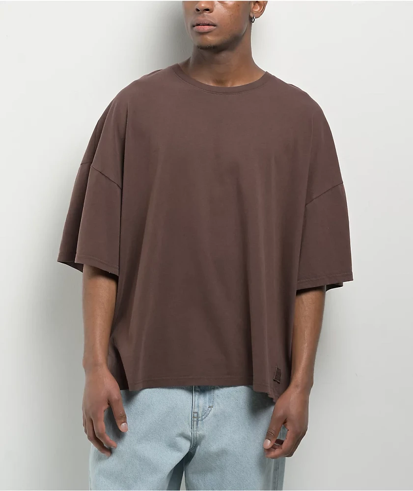 Champion Riggins Drop Shoulder Warm Chocolate Brown Wash T-Shirt