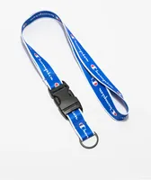 Champion Script Blue Lanyard