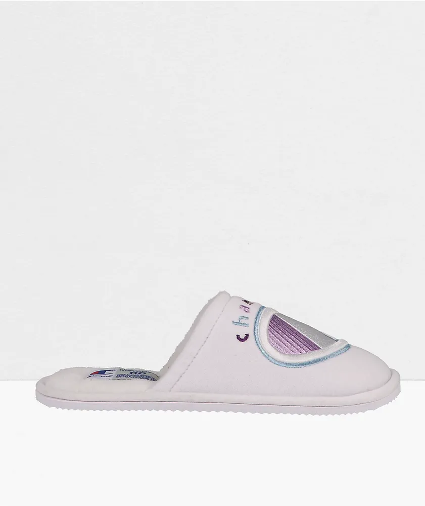 Champion Sleepover II White & Lilac Slippers