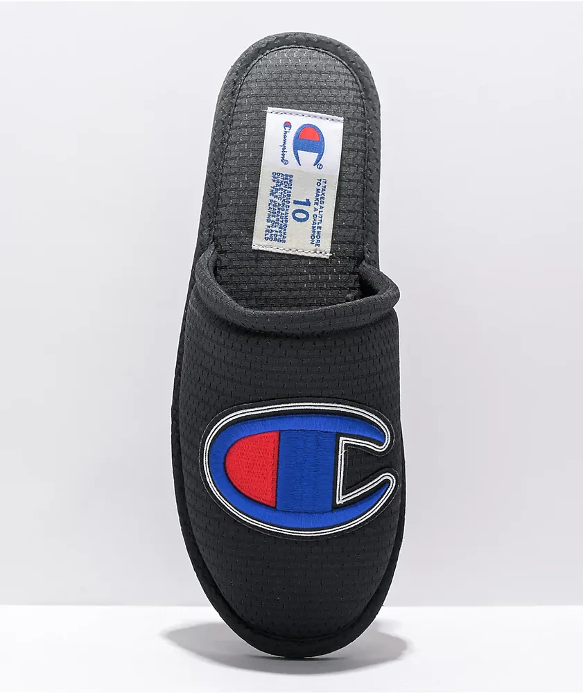 Champion Sleepover Sport Black Slippers