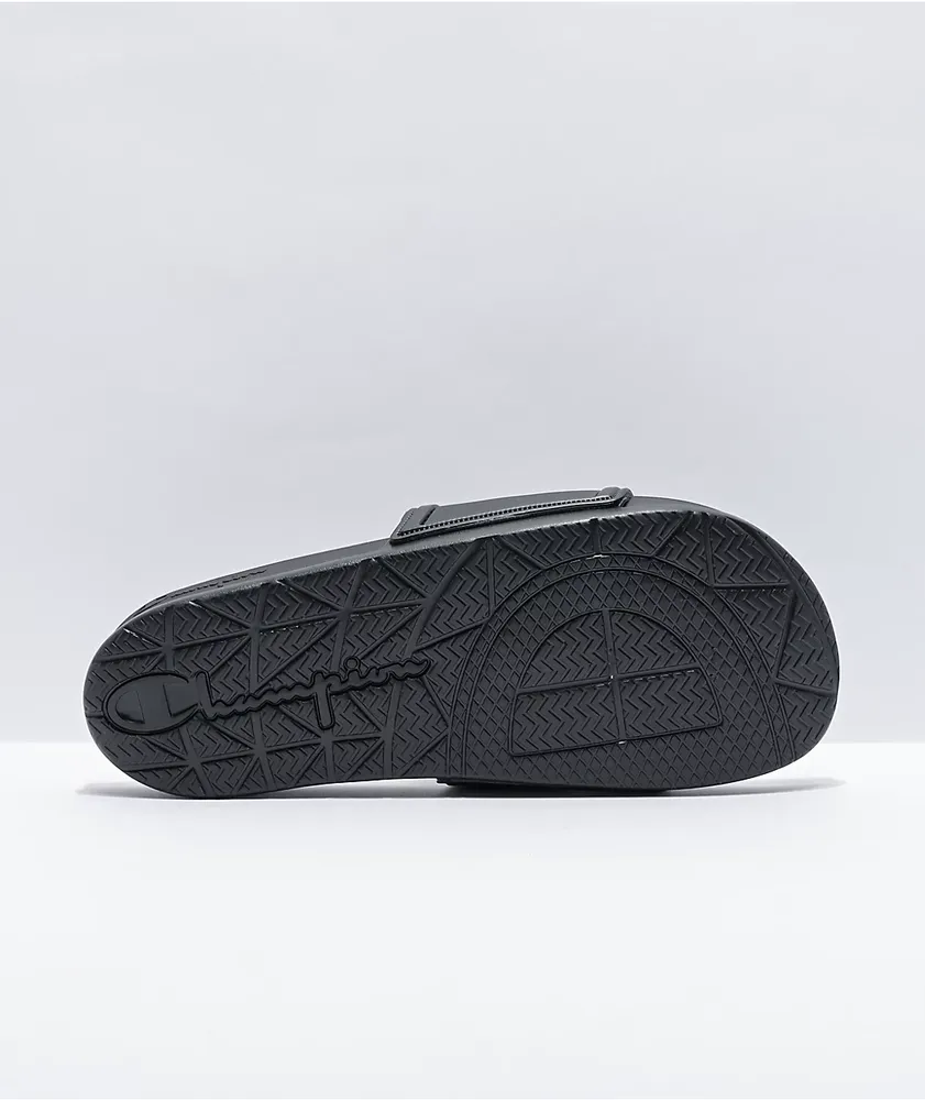 Champion Squish Black & Concrete Slide Sandals