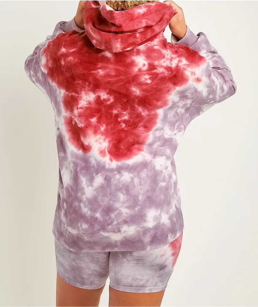 Champion Unity Red & Purple Tie Dye Hoodie