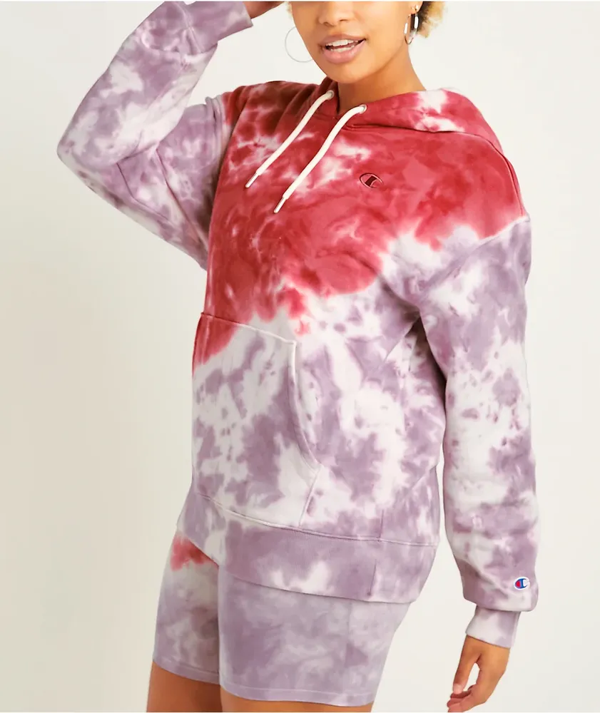 Champion Unity Red & Purple Tie Dye Hoodie