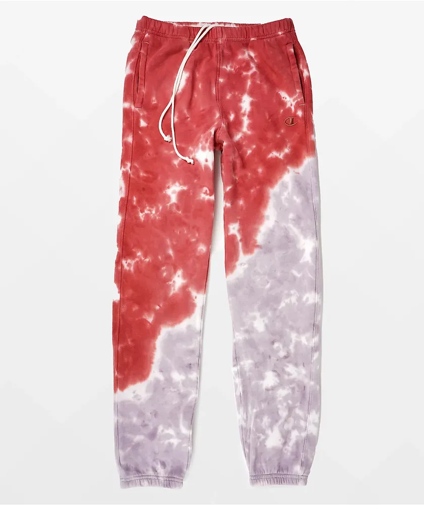 Champion Unity Red & Purple Tie Dye Sweatpants