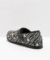 Champion Varsity Reflective Black & White Slippers