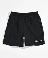 Champion Warm Up Black Nylon Shorts